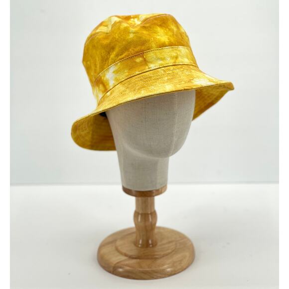 CLARE V Cloud Tie Dye Bucket Hat Womens XS Small Marigold Yellow Packable NWT main image 9